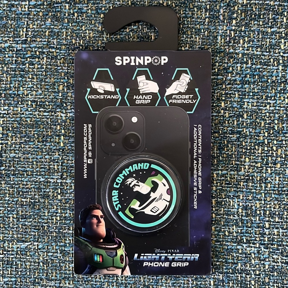 Spinpop Disney PIXAR Lightyear Star Command Pop Grip New in Package